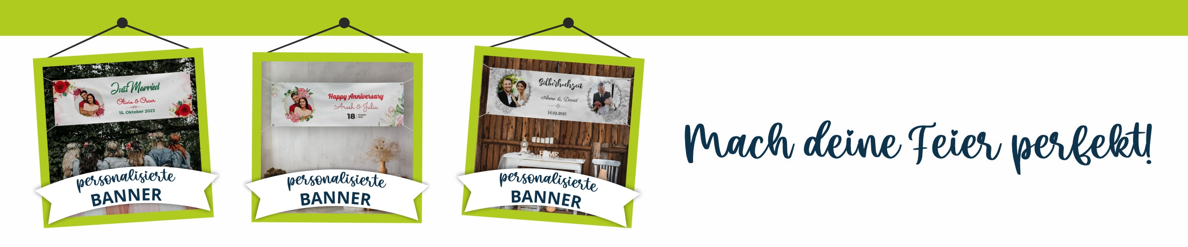 Hochzeitbanner, Taufe Banner, Kommunion Banner