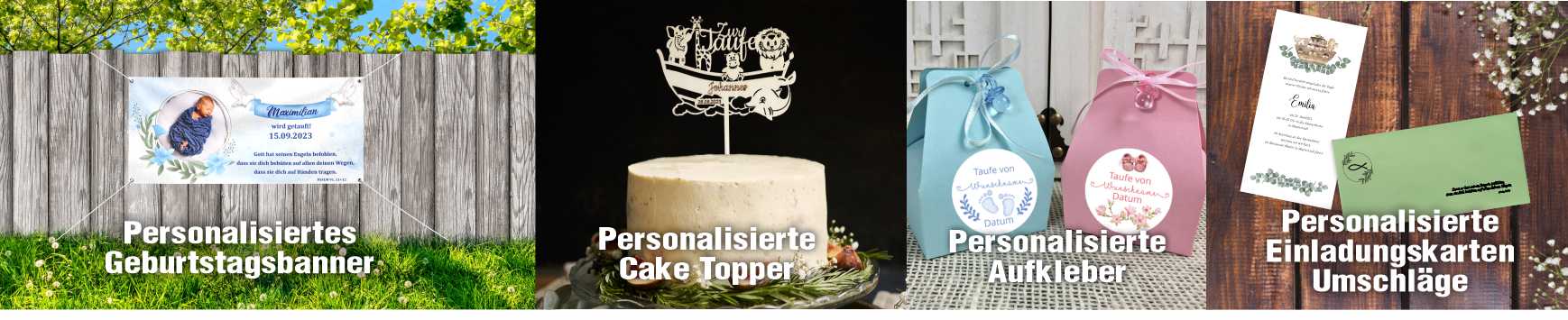 Banner Taufe Box Aufkleber