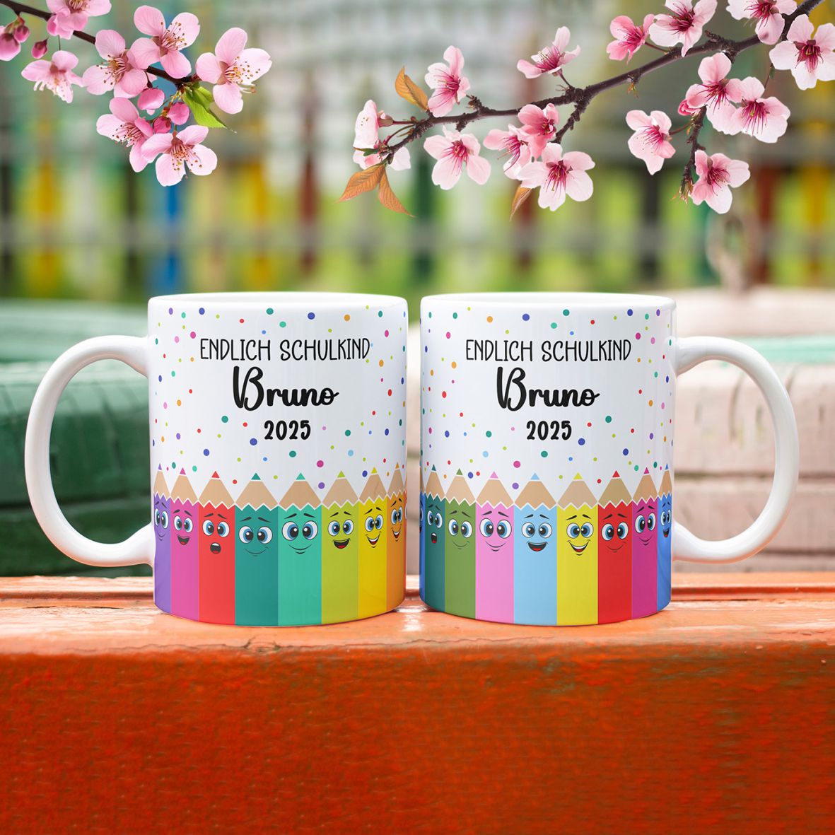 Tasse Einschulung 2025 mit Name Personalisieren - Endlich Schulkind - FOTOFOL