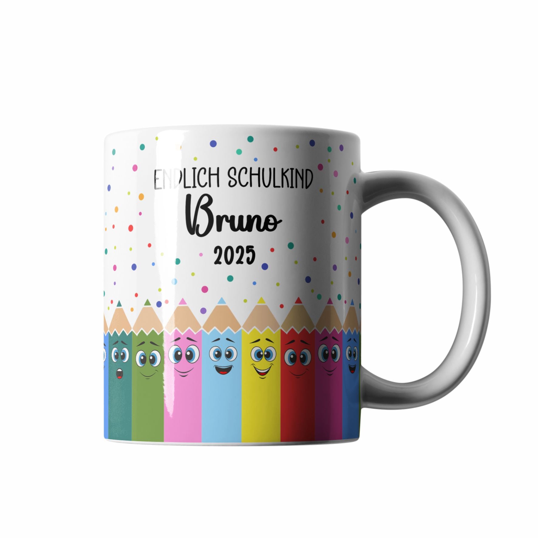 Tasse Einschulung 2025 mit Name Personalisieren - Endlich Schulkind - FOTOFOL