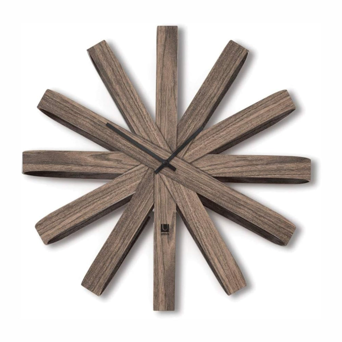 Umbra - Wanduhr Ribbonwood aus Walnussholz