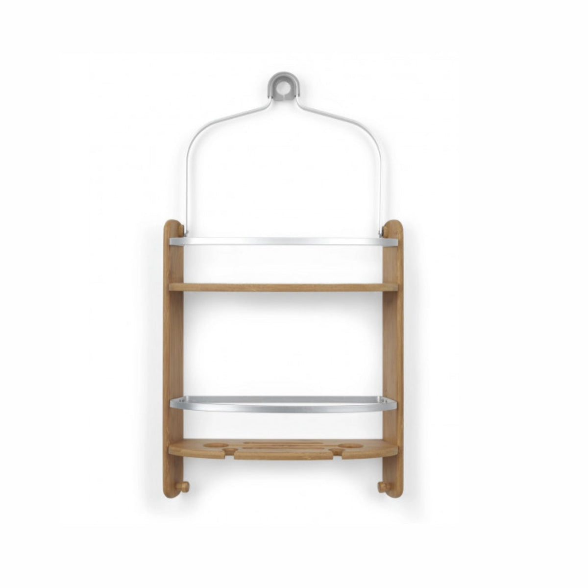 Umbra Aquala Duschregal und Shower Caddy aus Bambus und Aluminium