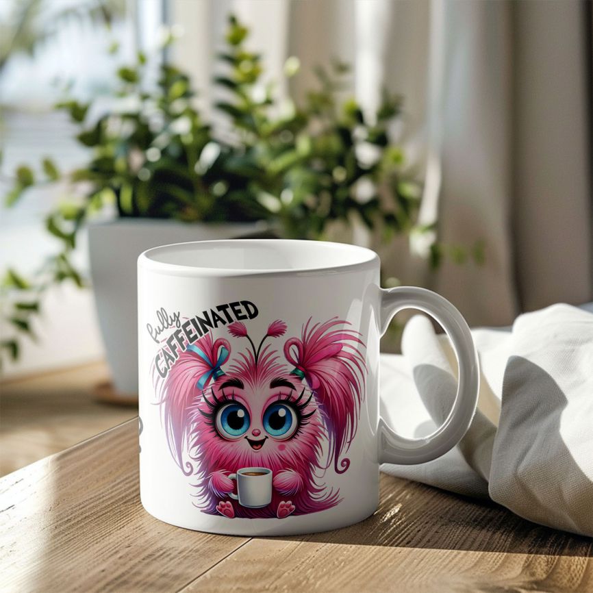 Personalisierte Kaffeetasse mit Wunschname - before Coffee - Monster - FOTOFOL