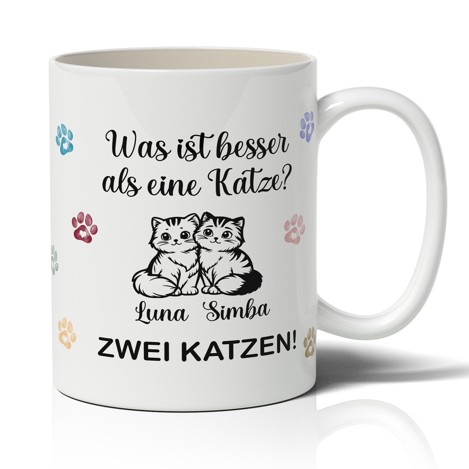 Personalisierte Tasse - Was ist besser als eine Katze - FOTOFOL