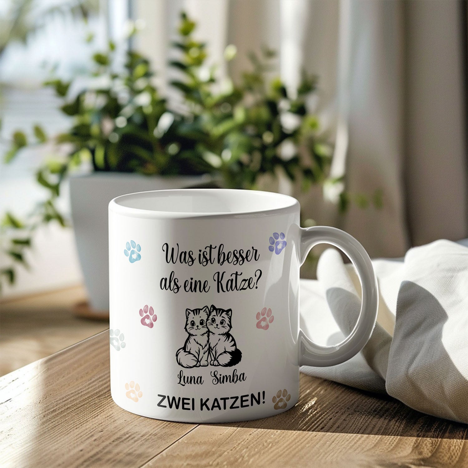 Personalisierte Tasse - Was ist besser als eine Katze - FOTOFOL