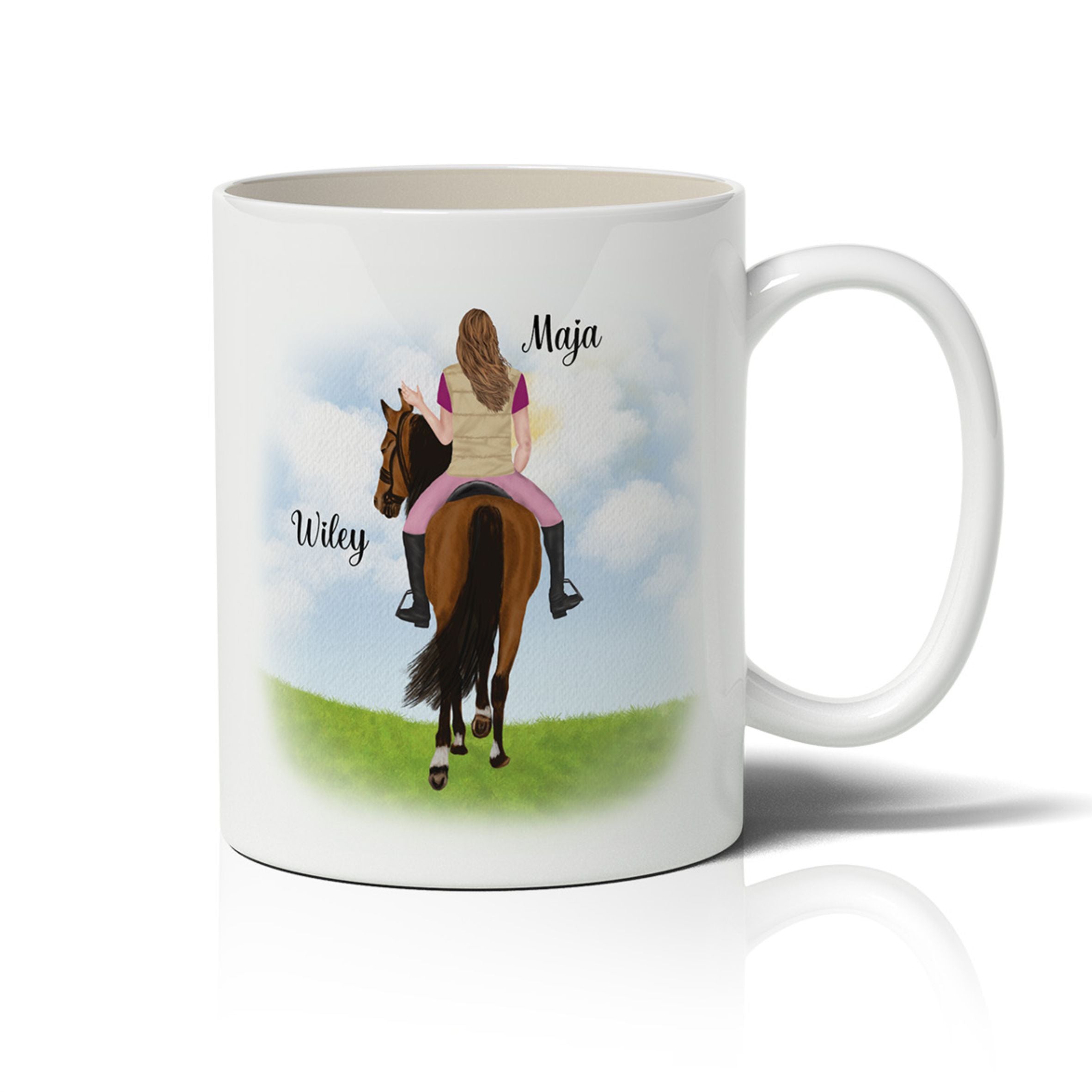 Personalisierte Tasse - Nur ein Mädchen, das Pferde liebt - FOTOFOL