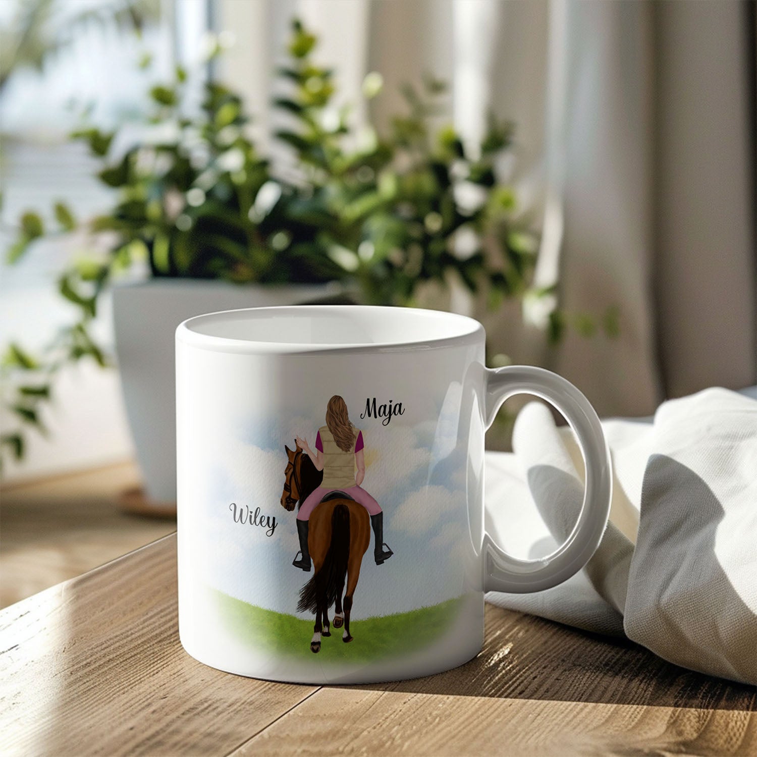 Personalisierte Tasse - Nur ein Mädchen, das Pferde liebt - FOTOFOL