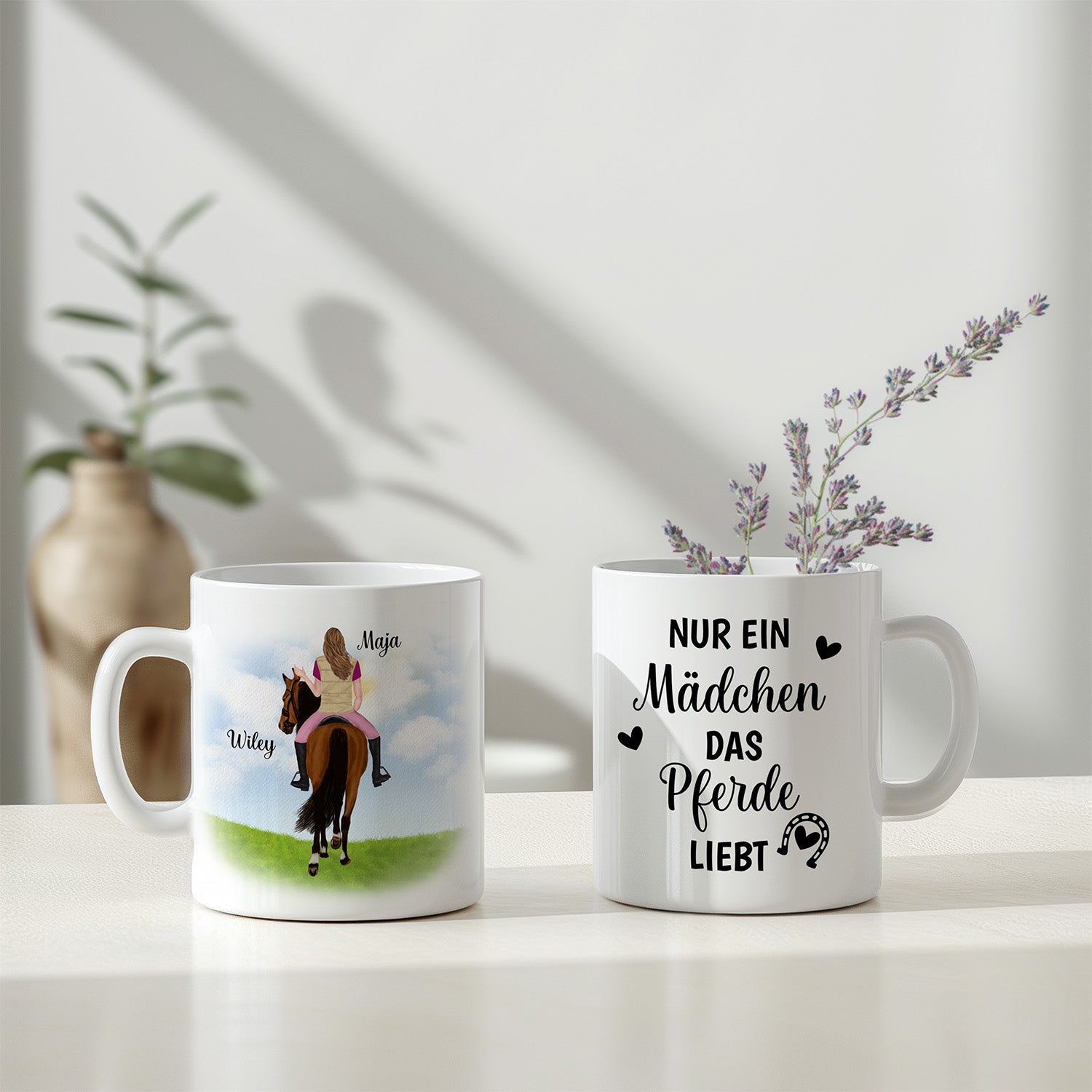 Personalisierte Tasse - Nur ein Mädchen, das Pferde liebt - FOTOFOL