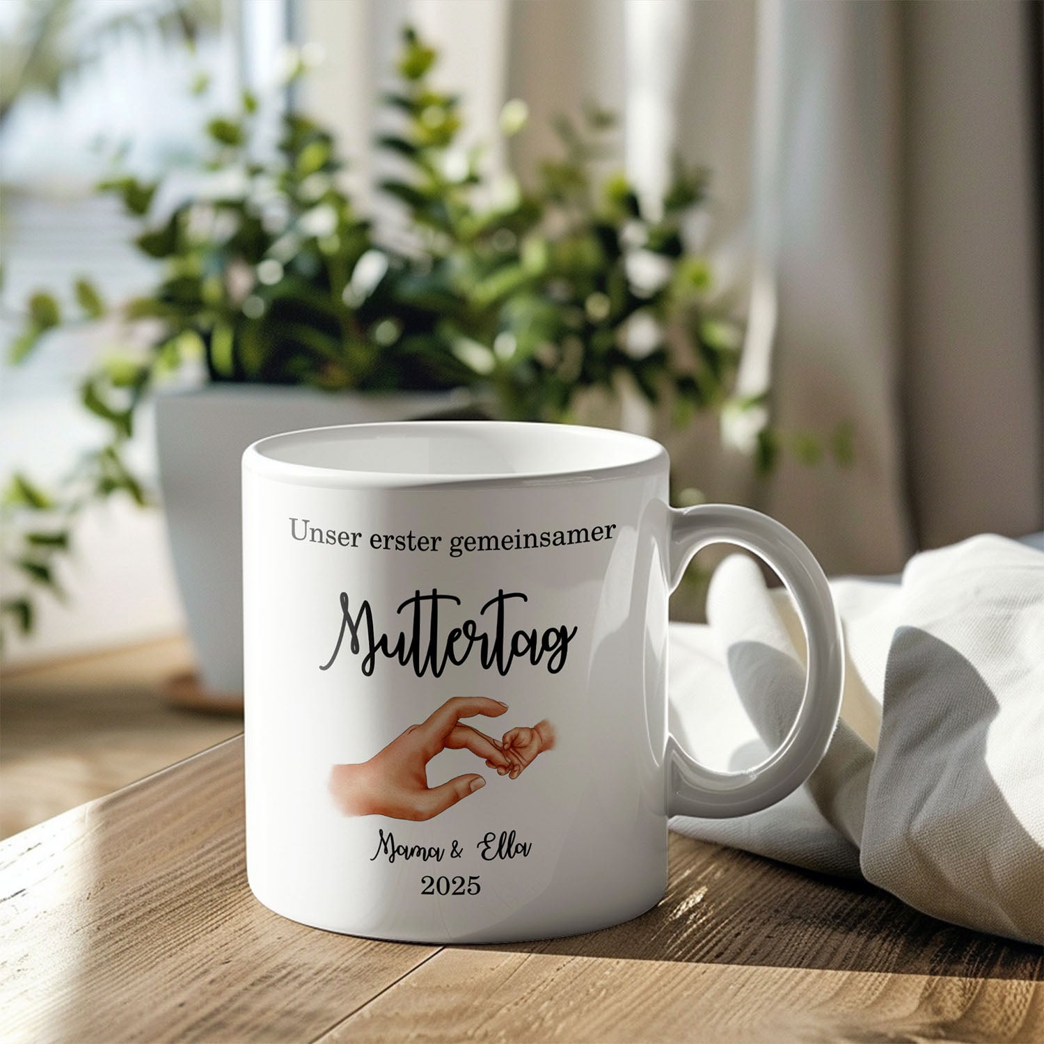 Personalisierte Tasse - Unser erster gemeinsamer Muttertag - FOTOFOL