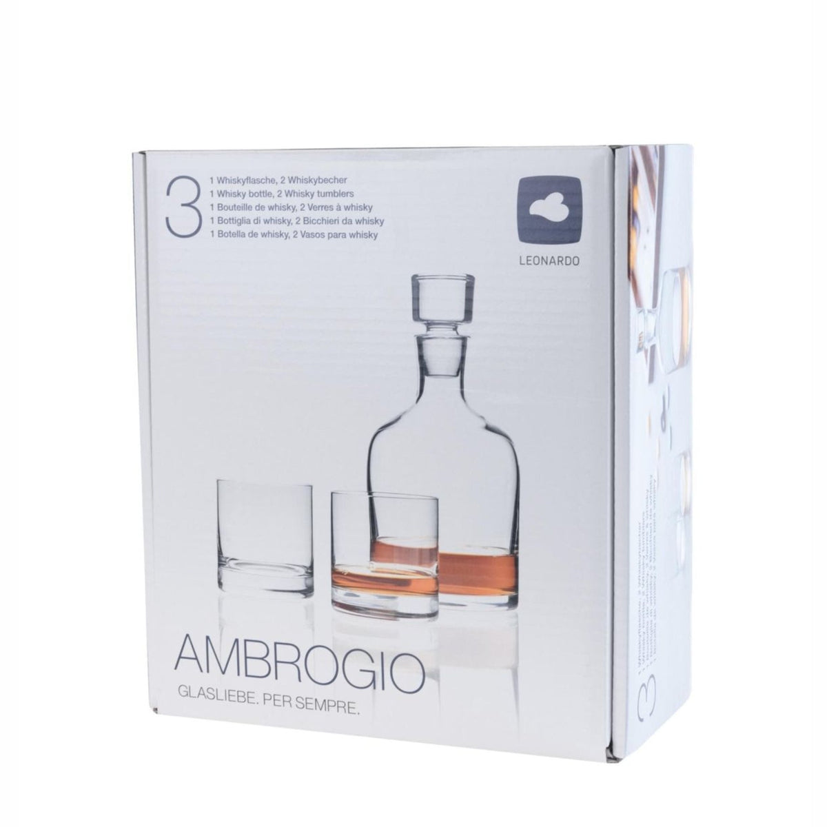 Leonardo Karaffe Whiskyset 3-teilig 380ml + 2 Gläser