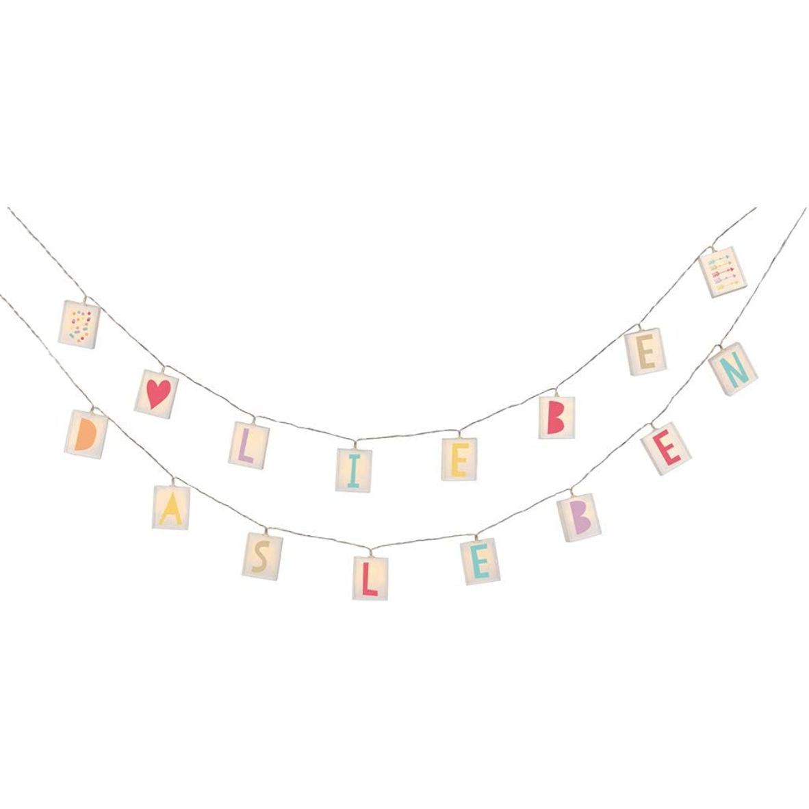 moses Happy me Buchstaben-Lichterkette mit 20 LEDs zum Selbstgestalten | Länge 2,60 m