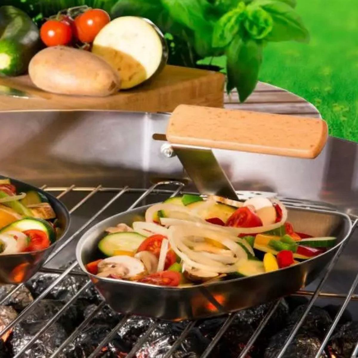 BBQ Devil Grillkorb Fuego mit abnehmbaren Griff