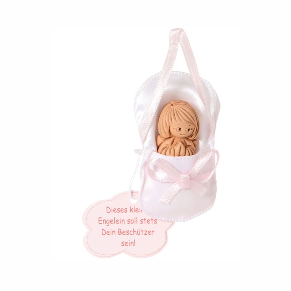 Baby Schutzengel - Mädchen im rosa Babyschlafsack