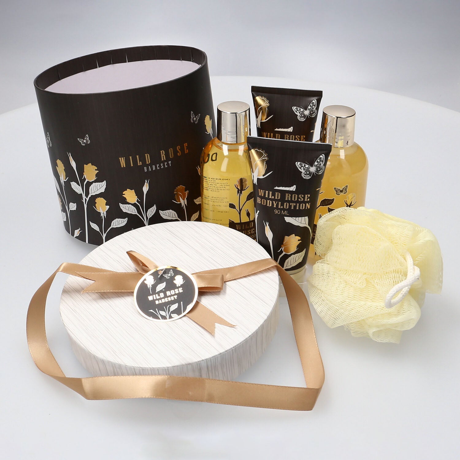 Wellness Geschenkset „Wild Rose“ – Hochwertiges Pflege-Set mit Rosenar