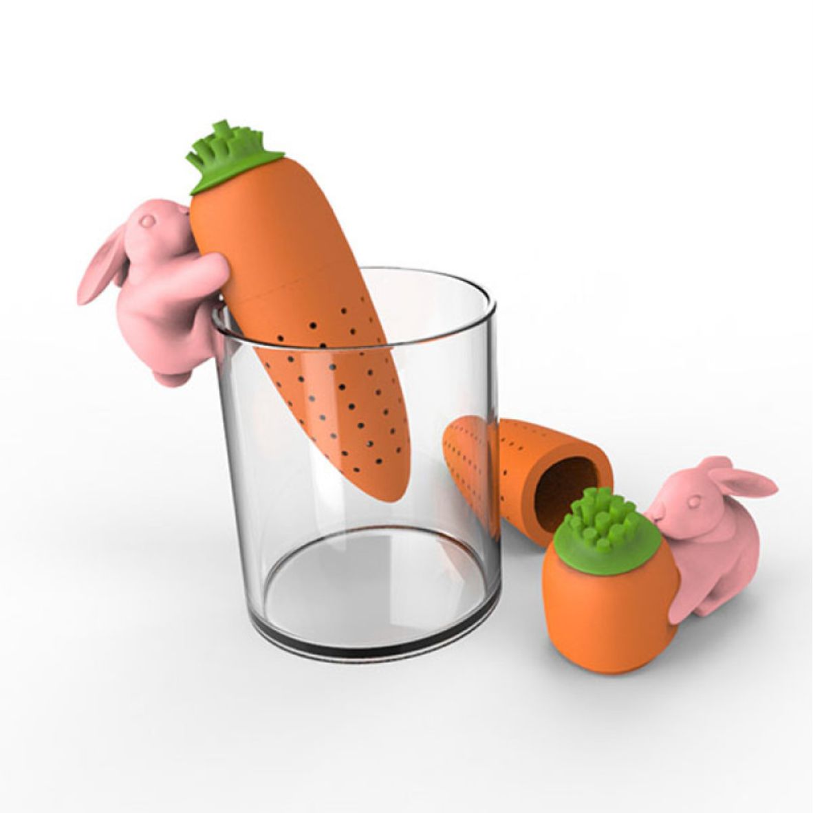 Teesieb Das Hase und Möhrchen Teesieb aus Silikon