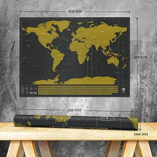 Rubbel-Weltkarte XXL - Reisen Planen & Erinnerungen Festhalten - FOTOFOL