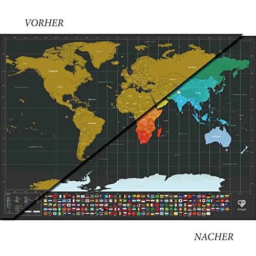 Rubbel-Weltkarte XXL - Reisen Planen & Erinnerungen Festhalten - FOTOFOL