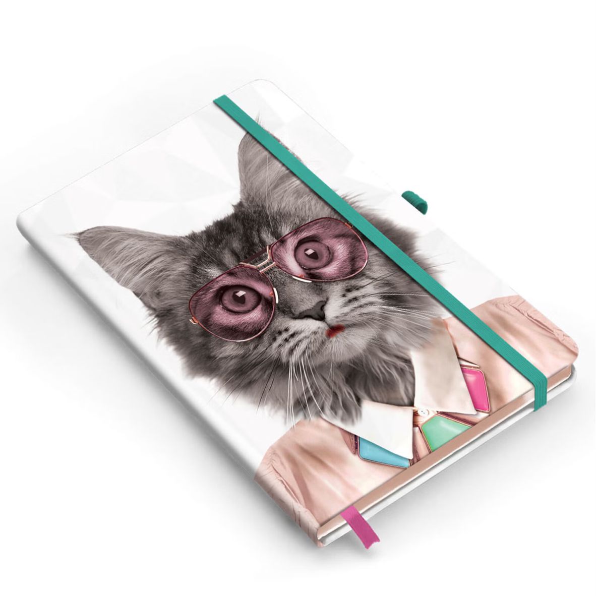 Cat Go Wild A5 Notizbuch & Stifthalter