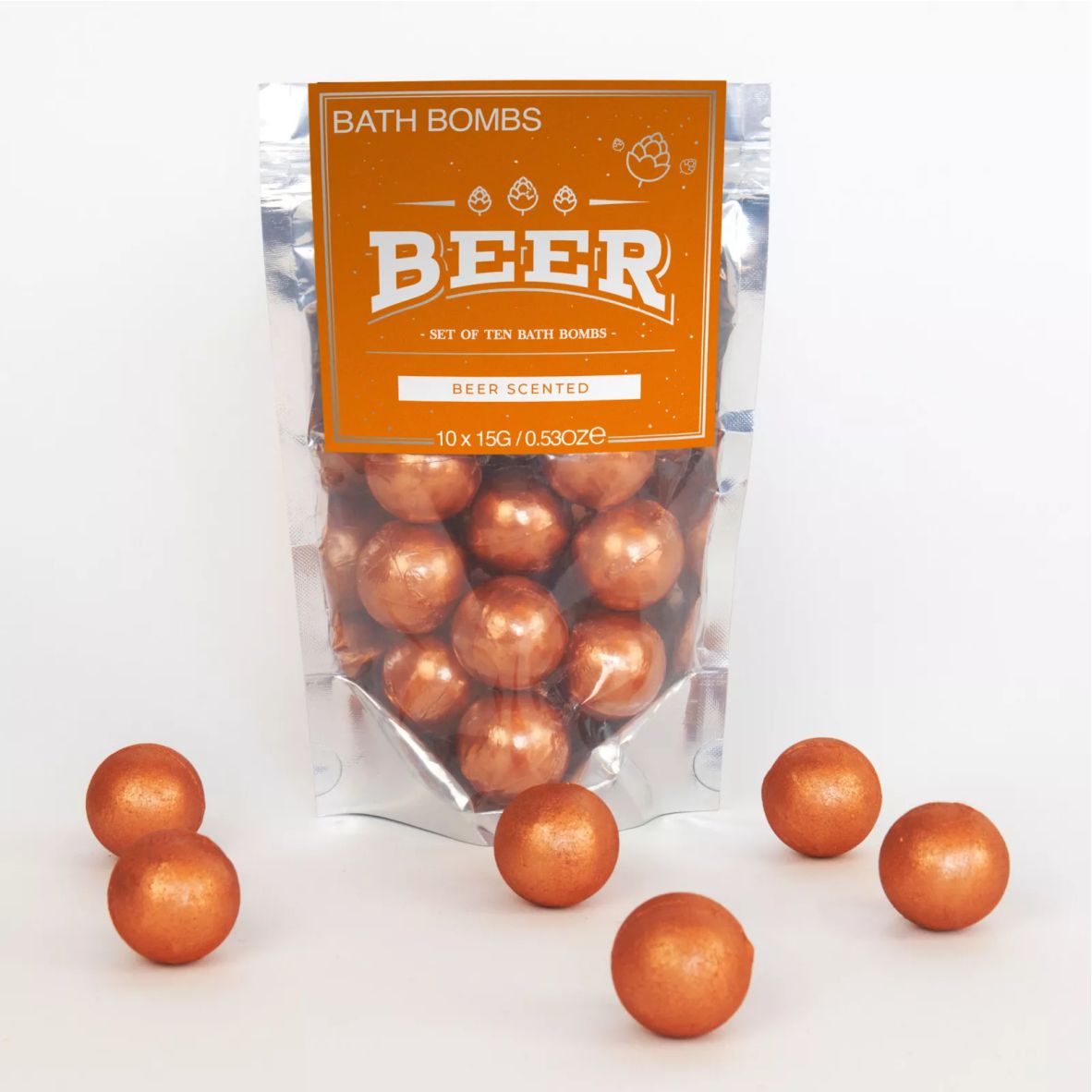 Sprudelnde Badebomben BEER 10 Stück