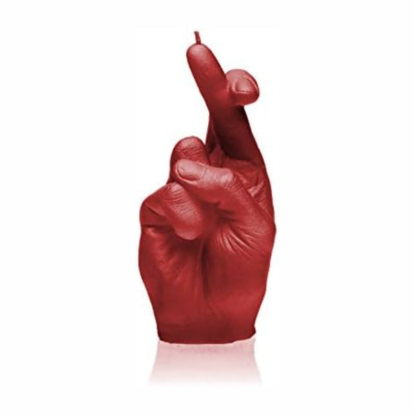 Hand Geste Kerze CROSSED FINGERS - Große Echte Hand 20x10cm