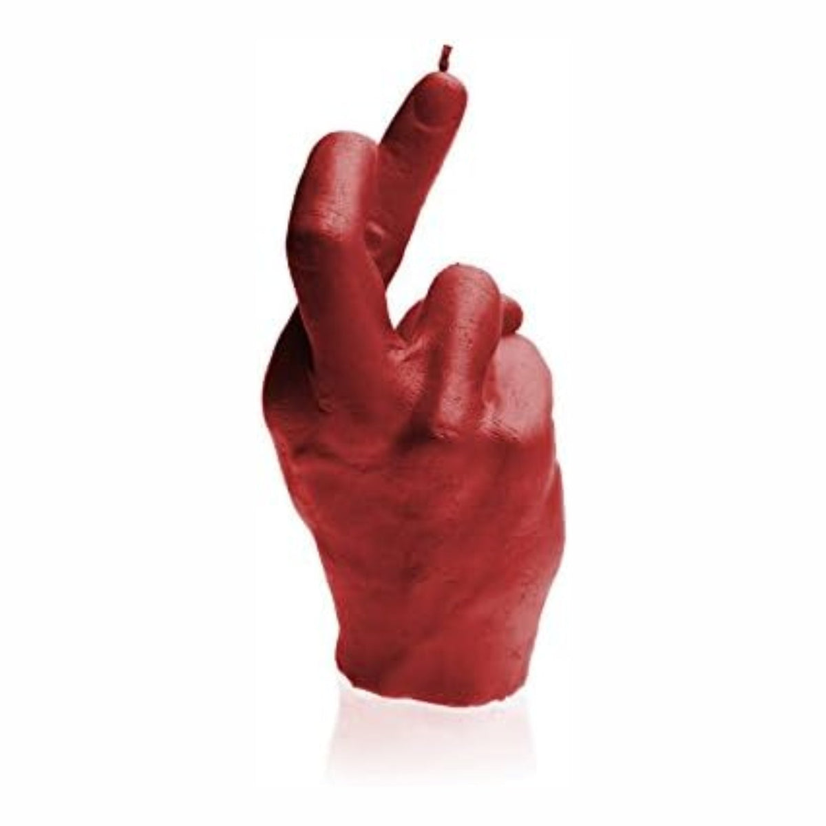 Hand Geste Kerze CROSSED FINGERS - Große Echte Hand 20x10cm