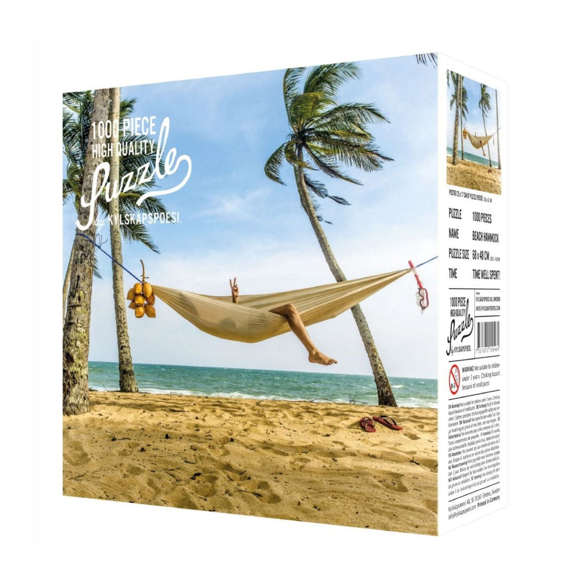 High Quality Puzzle Strand + Hängematte (1000 Teile)
