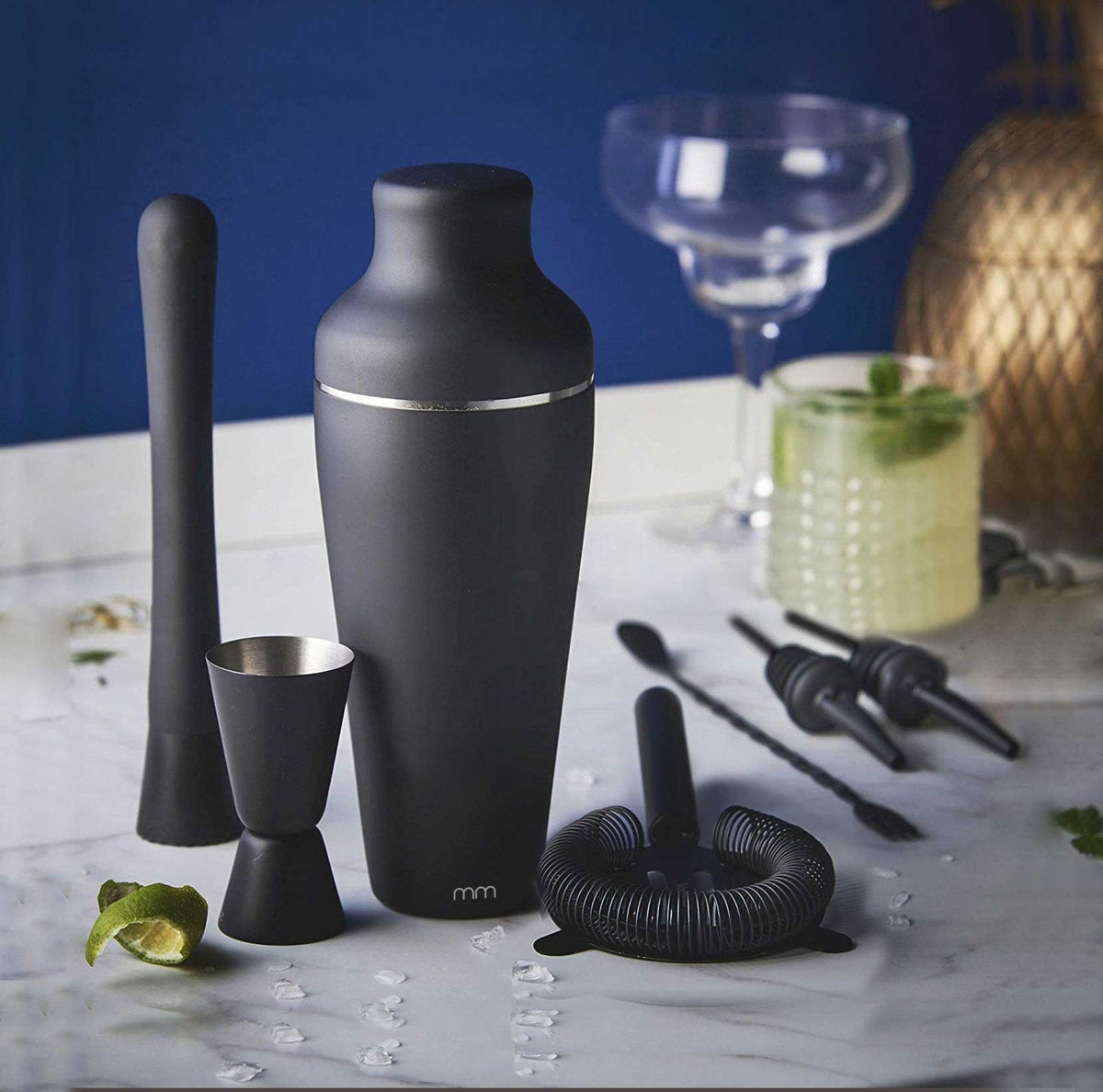 MM - Cocktail-Shaker-Set - Mattschwarz