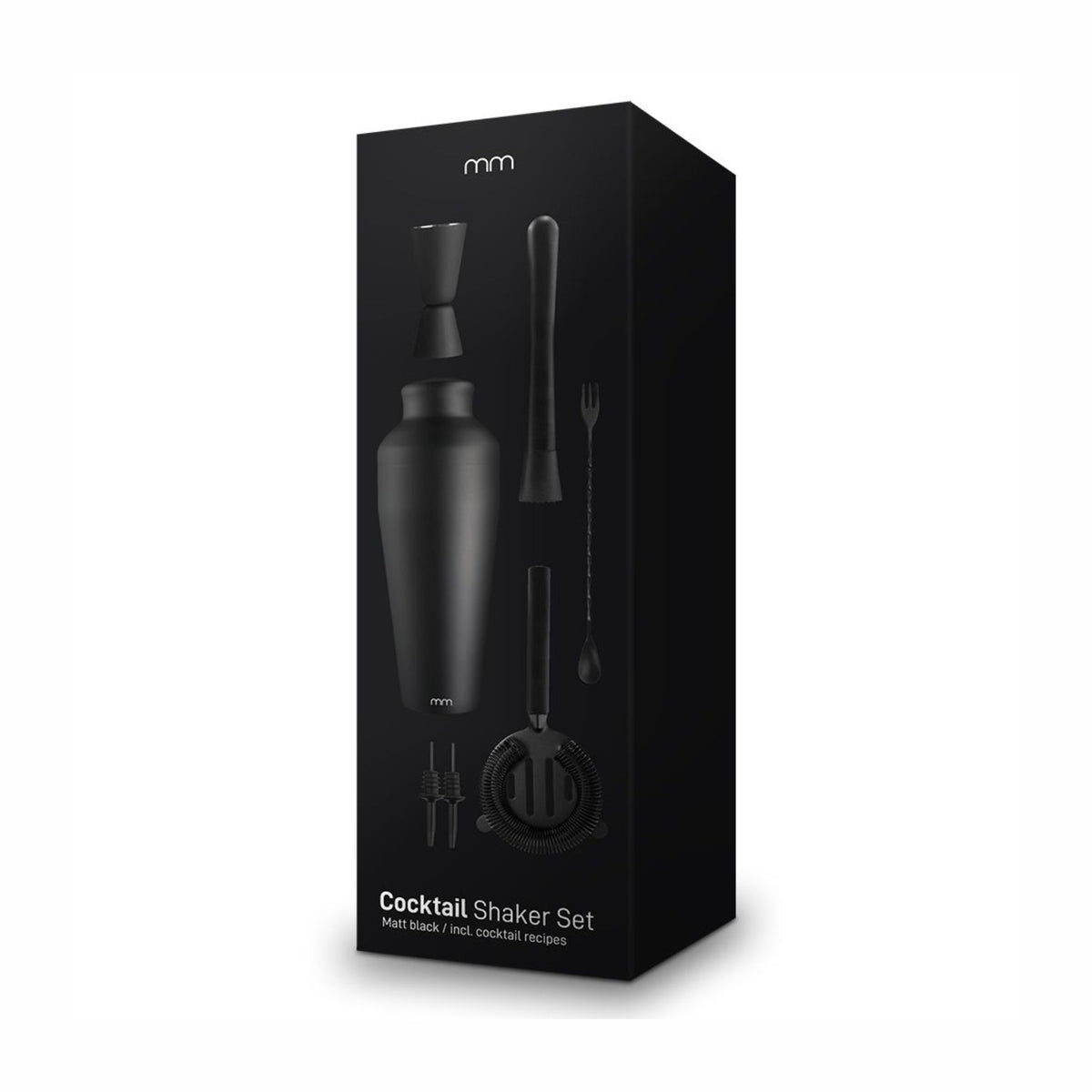 MM - Cocktail-Shaker-Set - Mattschwarz