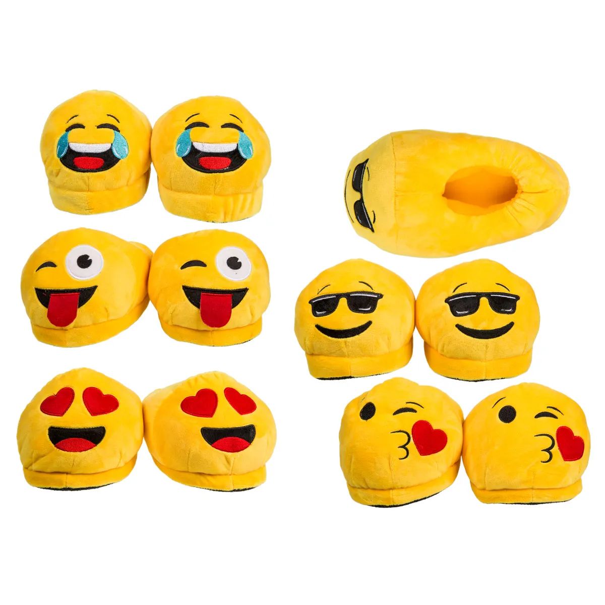 Lustige Emoji Hausschuhe - Kussmund – Bequem, Warm & Stylisch - FOTOFOL