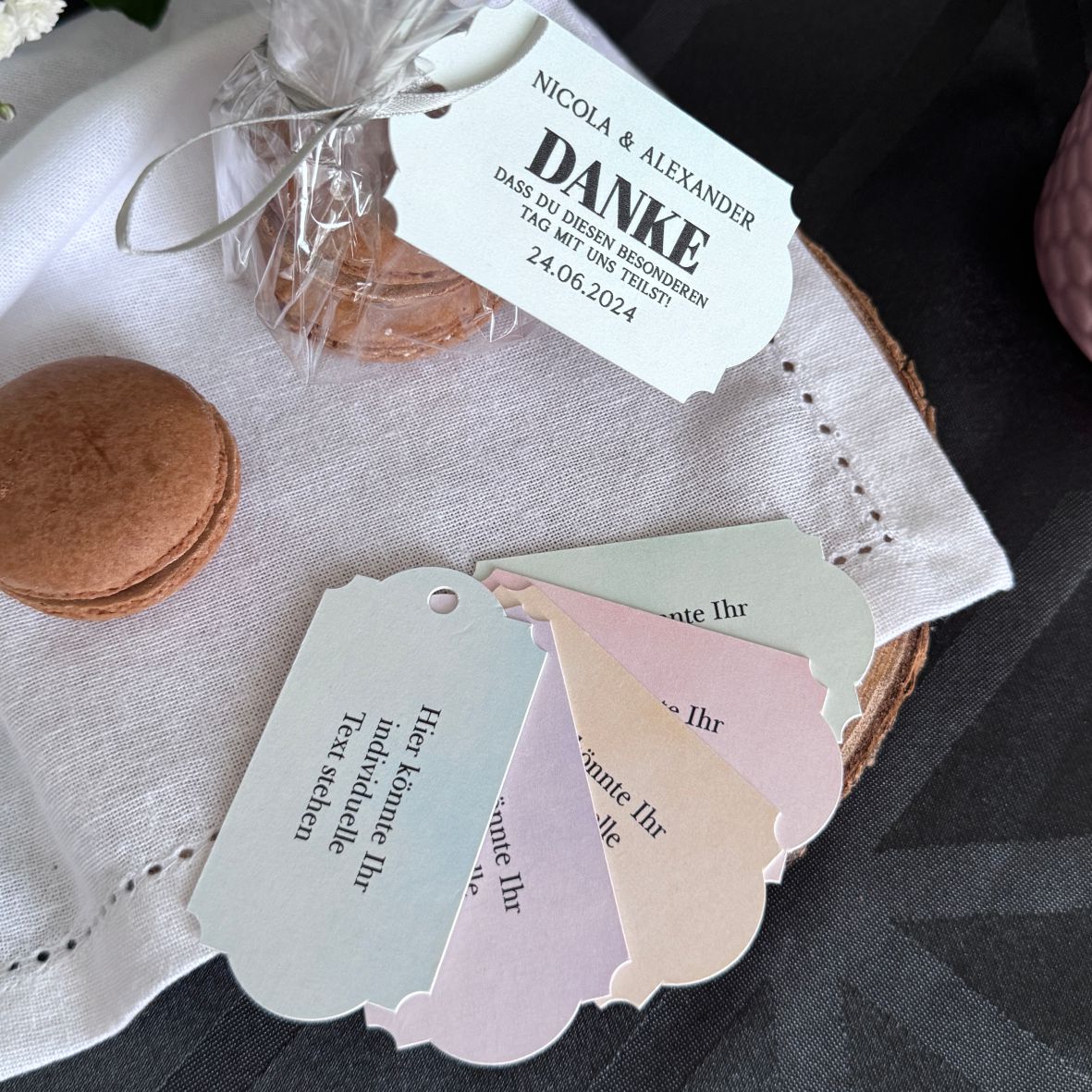 Etiketten Geschenkanhänger - Taufe Geburt Kommunion Konfirmation Hochzeit - FOTOFOL