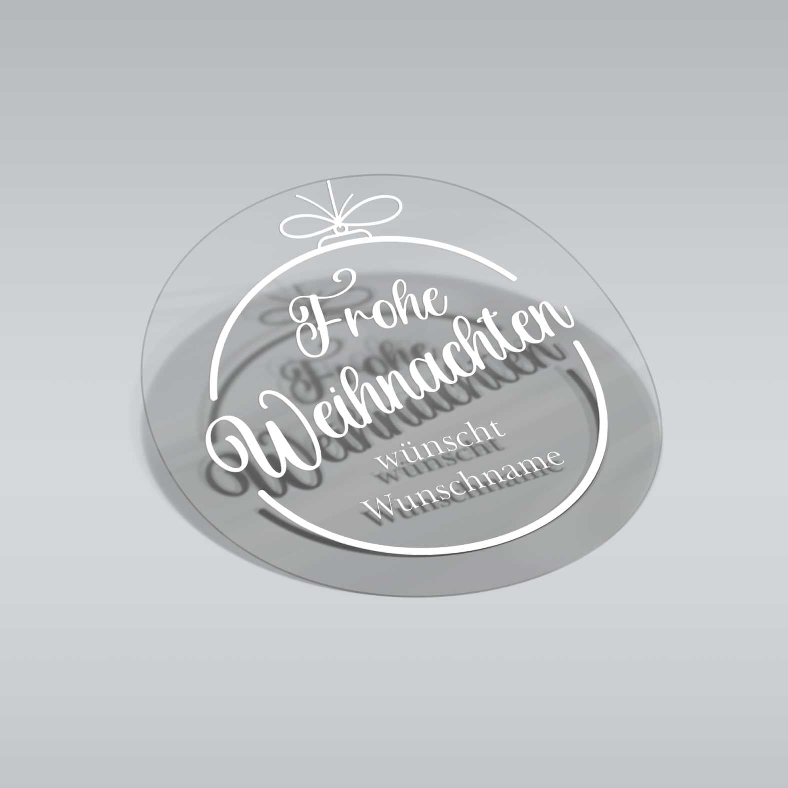 Weihnachten Aufkleber - 24 Stück Personalisierte transparente Aufkleber | Frohe Weihnachten - FOTOFOL