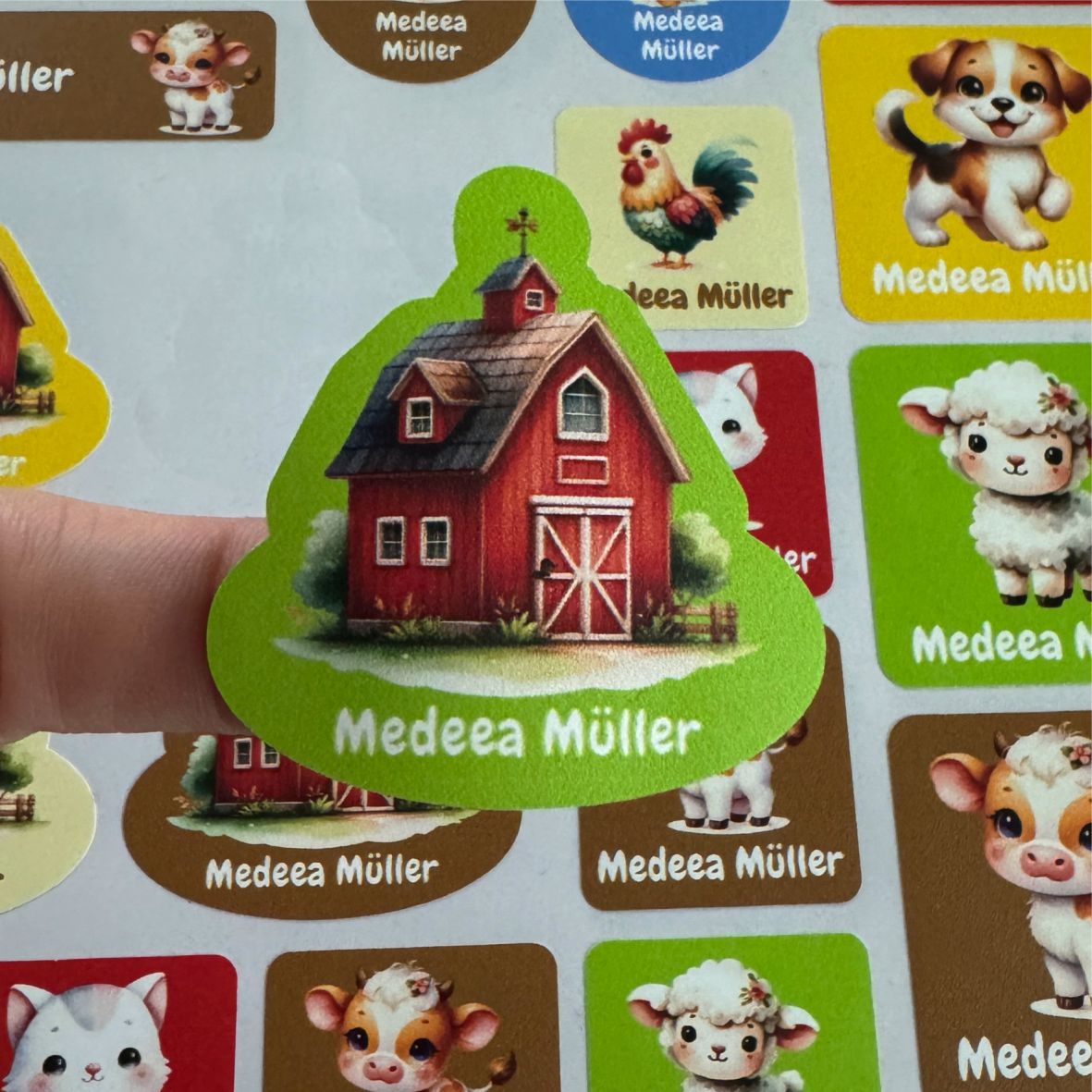 Namensaufkleber Set - Tierfarm - FOTOFOL