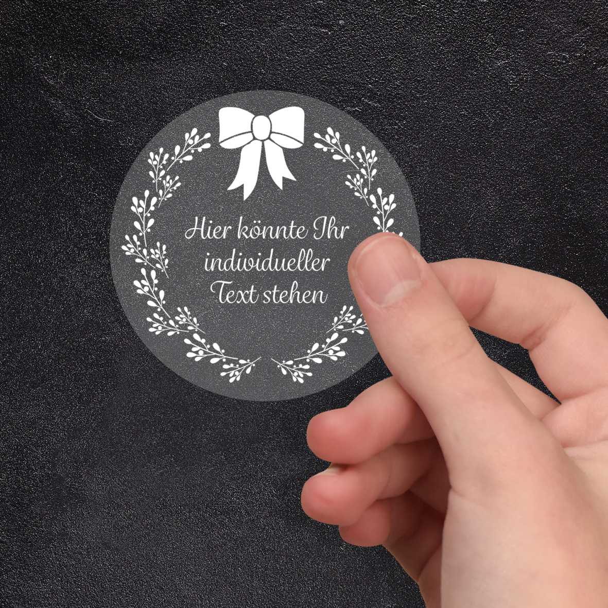 Weihnachten Aufkleber für Geschenke  - 24 Stück Personalisierte transparente Aufkleber - FOTOFOL