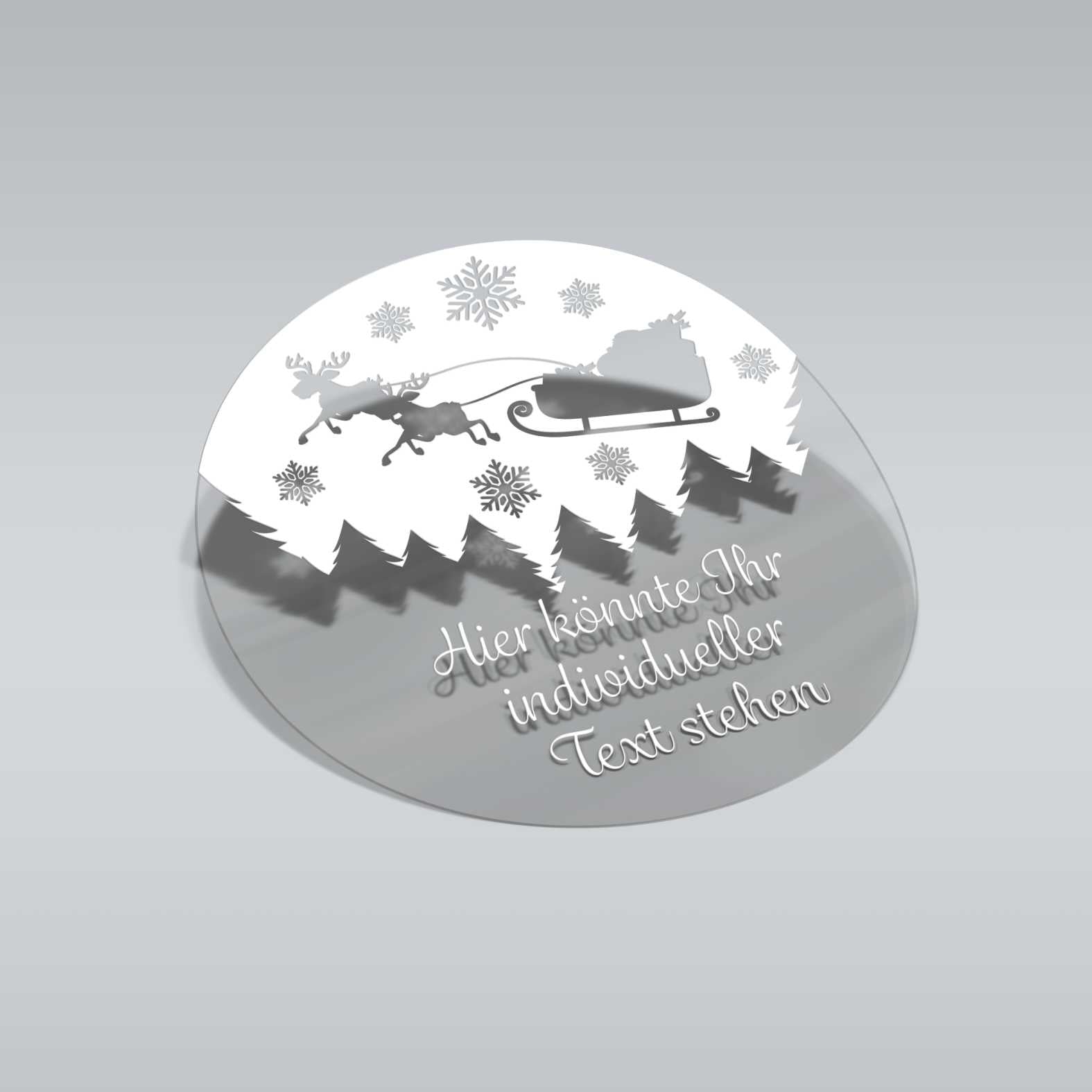 Weihnachten Aufkleber für Geschenke  - 24 Stück Personalisierte transparente Aufkleber - FOTOFOL