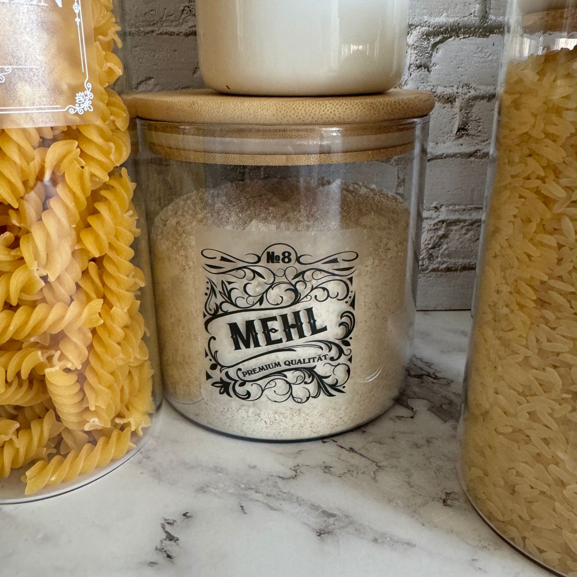 Aufkleber Vorratsdose in der Küche - FOTOFOL