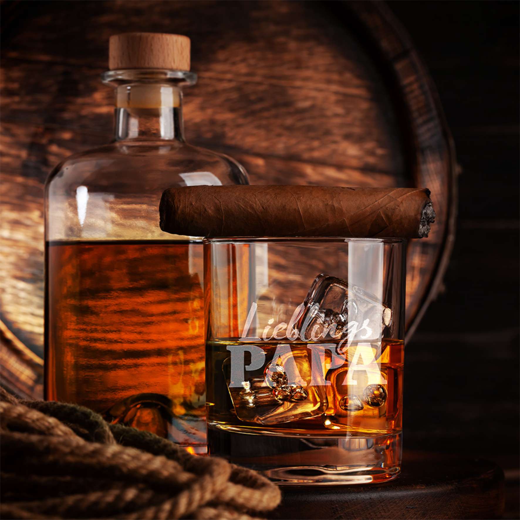 Personalisiertes Whiskey Glas "Lieblings PAPA" - FOTOFOL