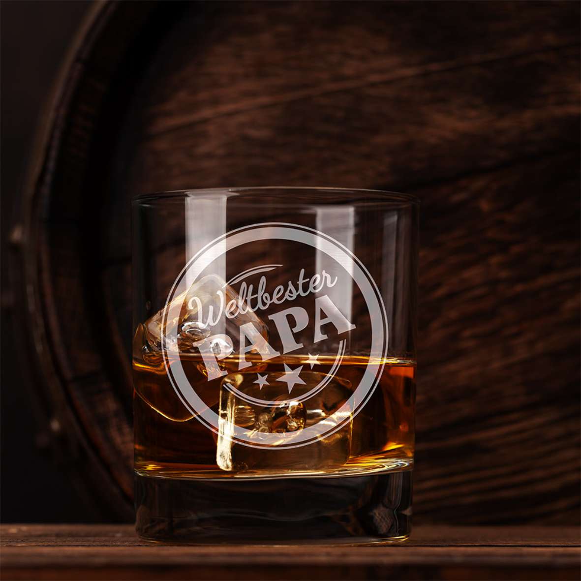 Personalisiertes Whiskey Glas "Weltbester PAPA" - FOTOFOL