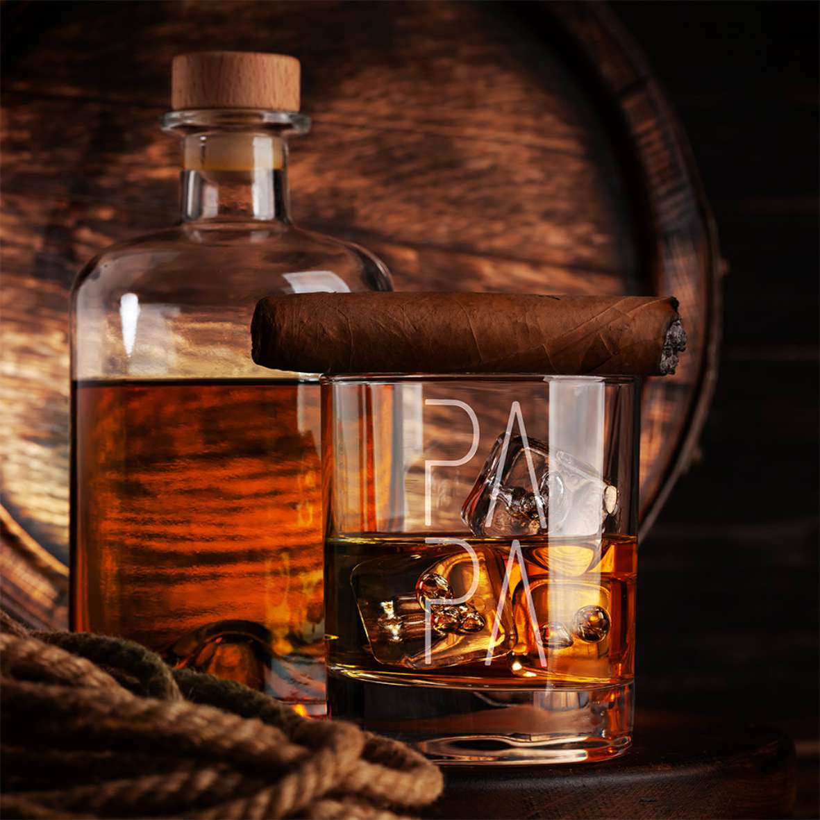Personalisiertes Whiskey Glas "PAPA" - FOTOFOL