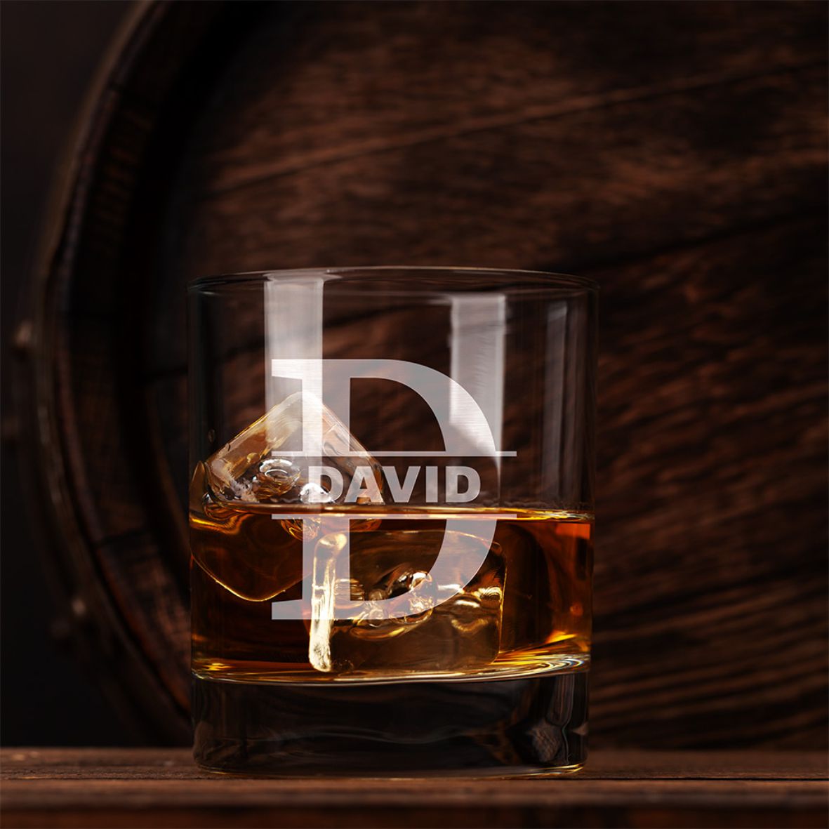 Fotofol - Whiskey Glas mit Gravur I Monogramm Design - personalisierte Geschenke