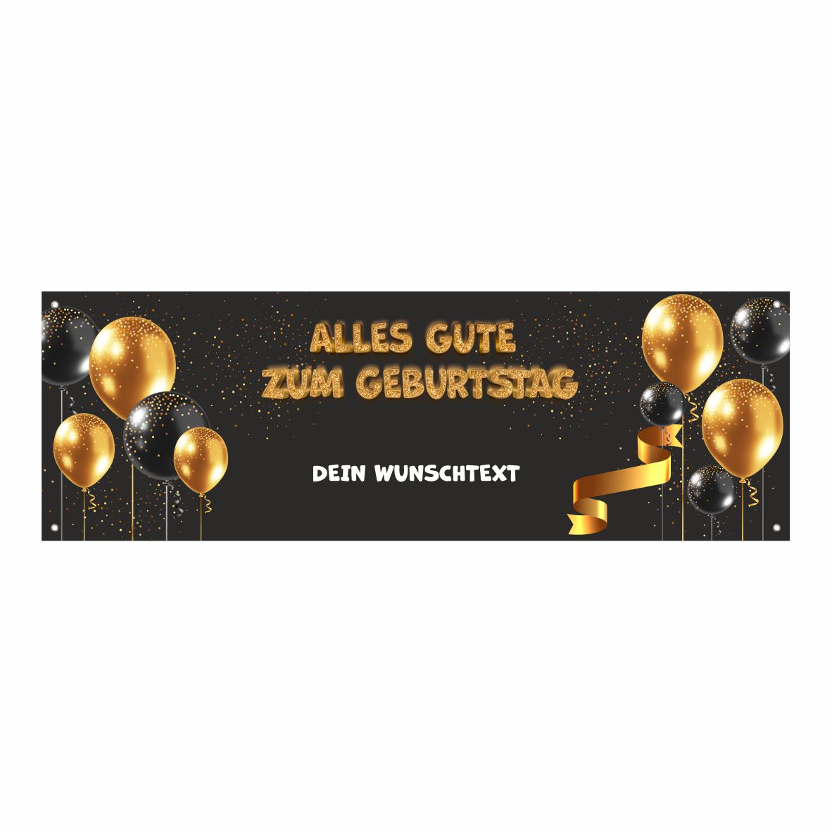 Personalisiertes Geburtstagsbanner "Alles Gute zum Geburtstag" mit Wunschtext - FOTOFOL