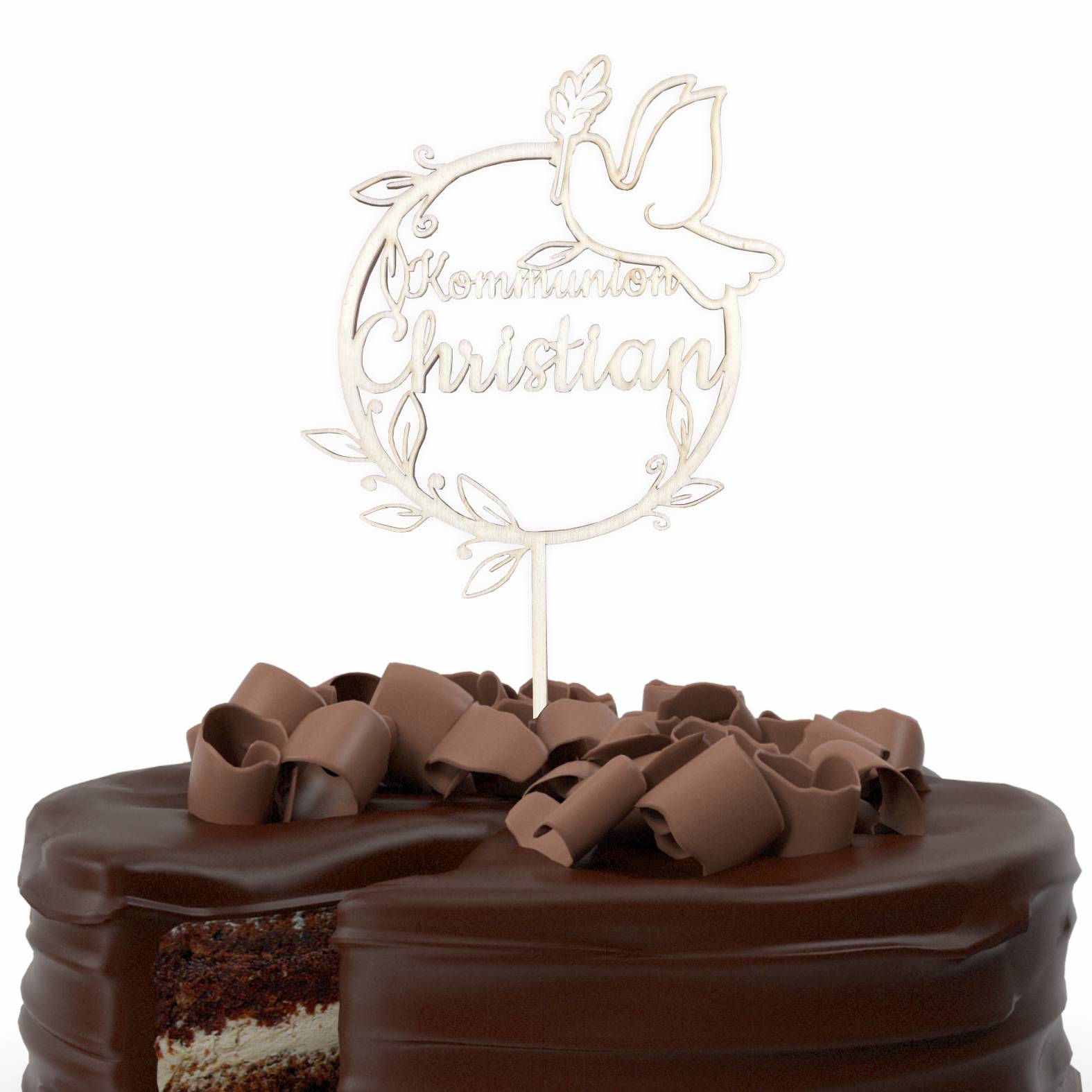 CAKE TOPPER Kommunion mit Wunschname personalisiert - Tortendeko & Kuchendeko - FOTOFOL