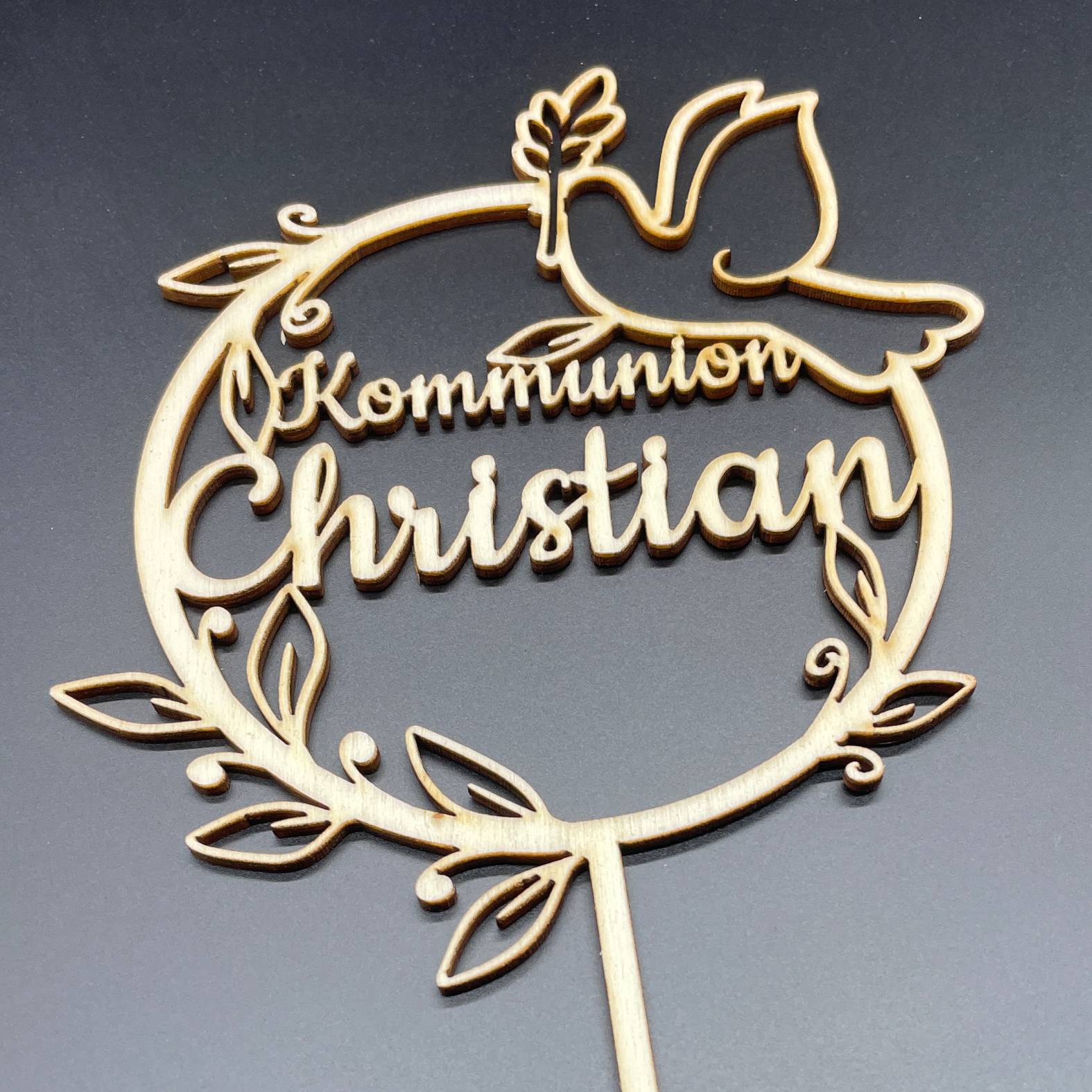 CAKE TOPPER Kommunion mit Wunschname personalisiert - Tortendeko & Kuchendeko - FOTOFOL