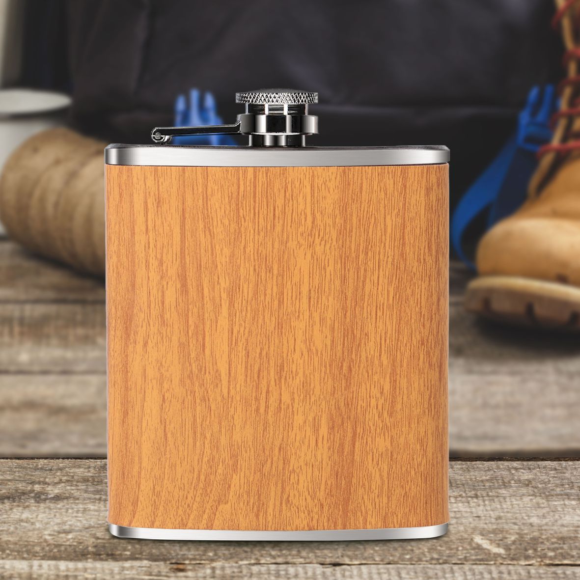 Personalisierter Flachmann mit Gravur - Wunschtext - FOTOFOL