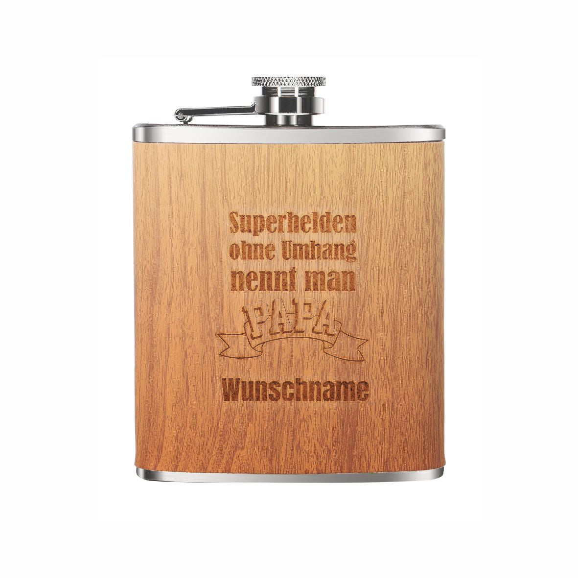 Personalisierter Flachmann mit Gravur - Superhelden - FOTOFOL