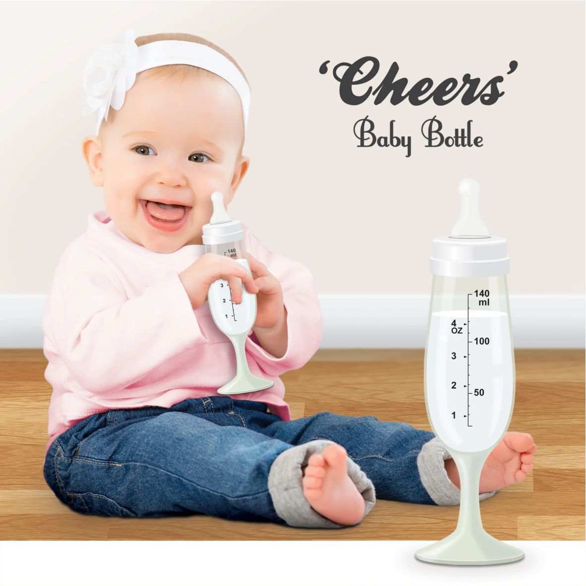 Babyfläschchen "Sektglas"