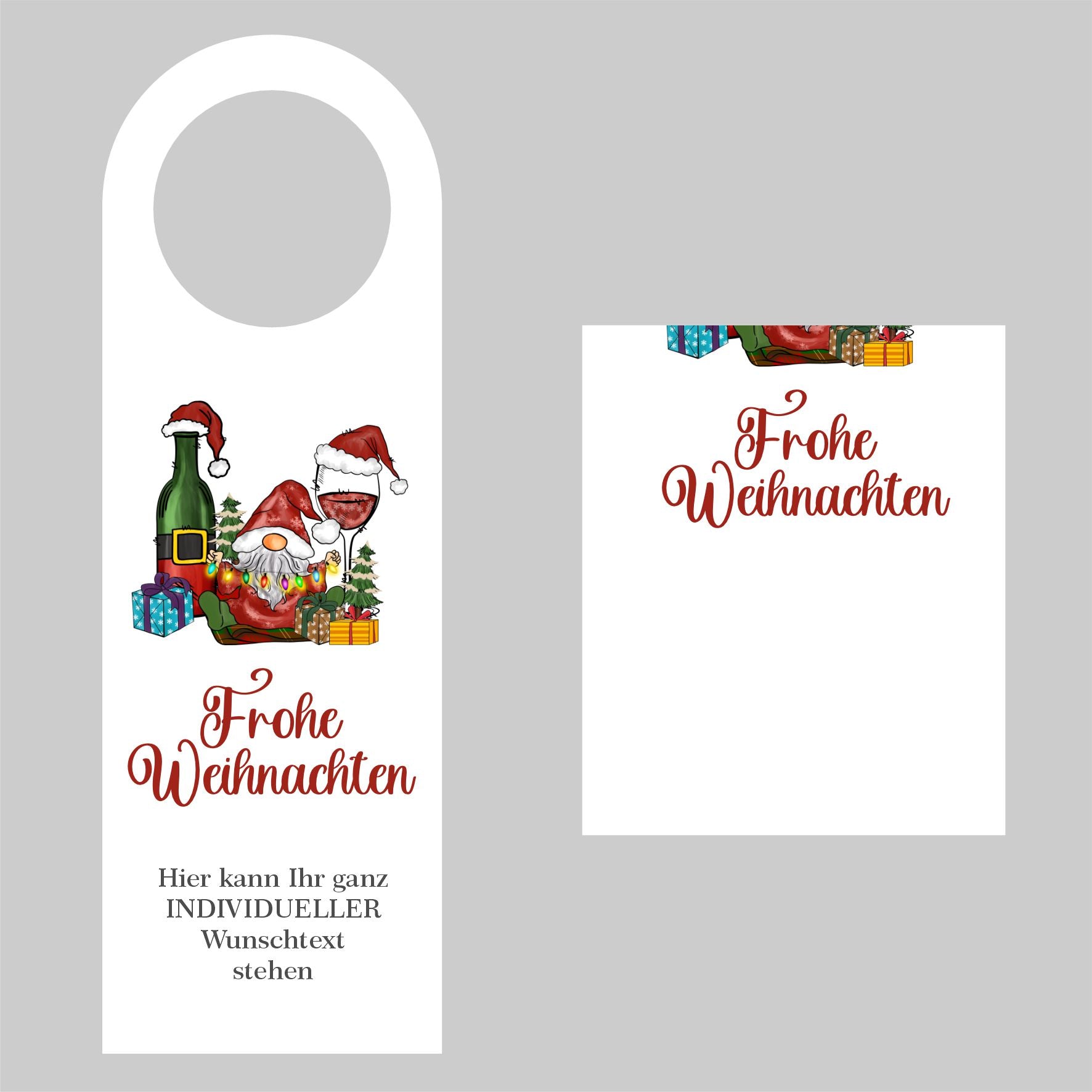 Flaschenanhänger für Weihnachten und Silvester - FOTOFOL