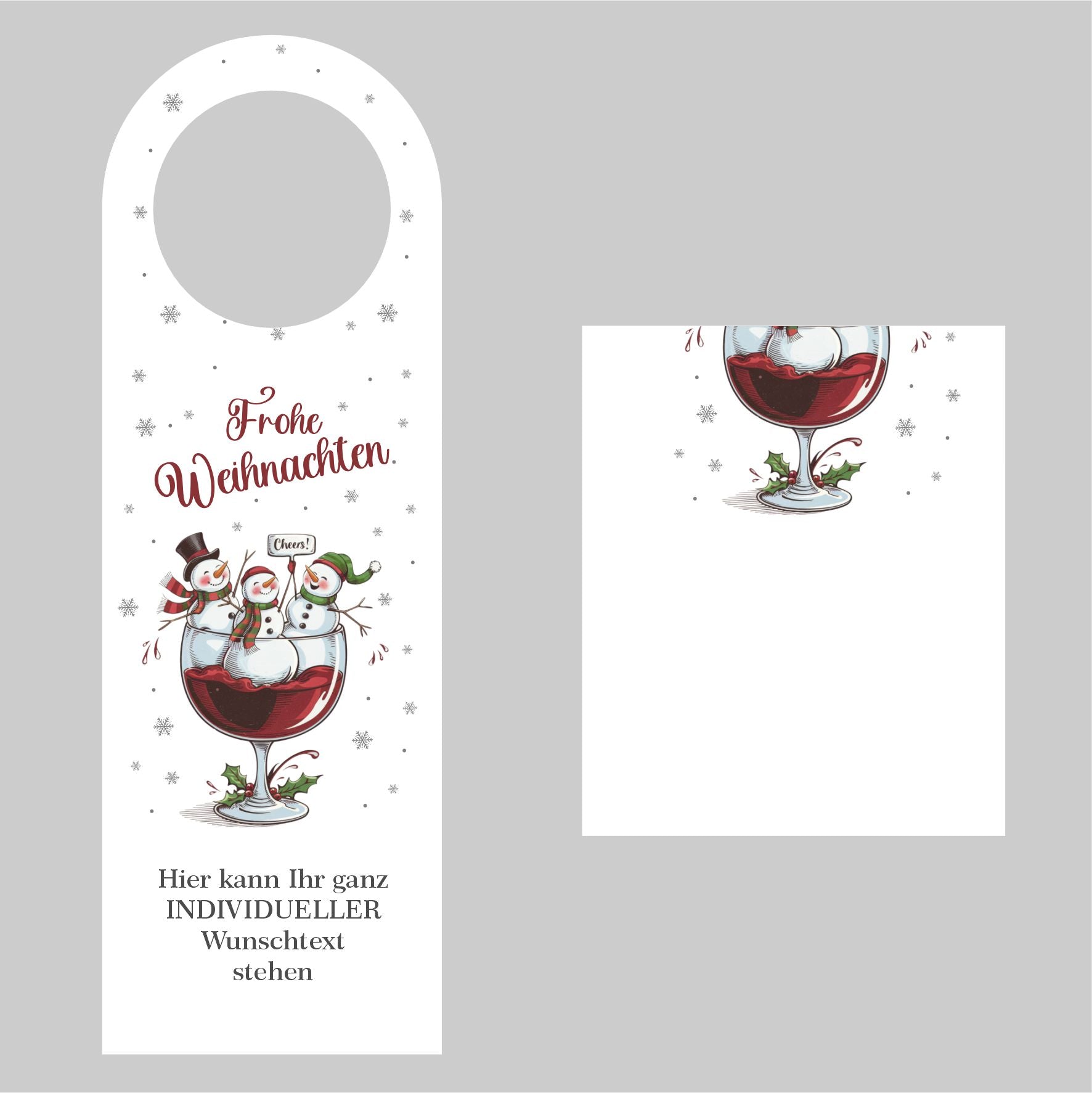 Flaschenanhänger für Weihnachten und Silvester - FOTOFOL