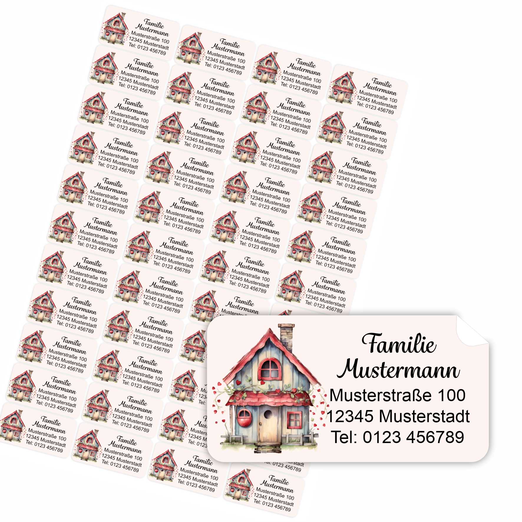 FOTOFOL Individuelle Adressaufkleber mit vielen Motiven & Farben | Kleine Adressaufkleber & Adressetiketten selbst gestalten | Adressetiketten/Adressaufkleber in höchster Qualität | Ideal für das Versenden Ihrer Briefe oder Pakete