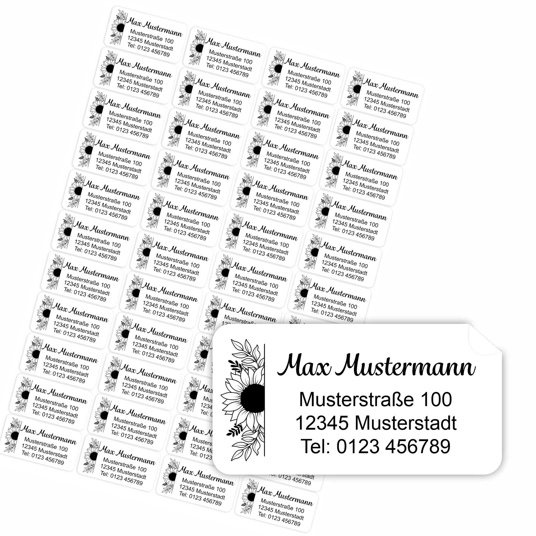 FOTOFOL Individuelle Adressaufkleber mit vielen Motiven & Farben | Kleine Adressaufkleber & Adressetiketten selbst gestalten | Adressetiketten/Adressaufkleber in höchster Qualität | Ideal für das Versenden Ihrer Briefe oder Pakete