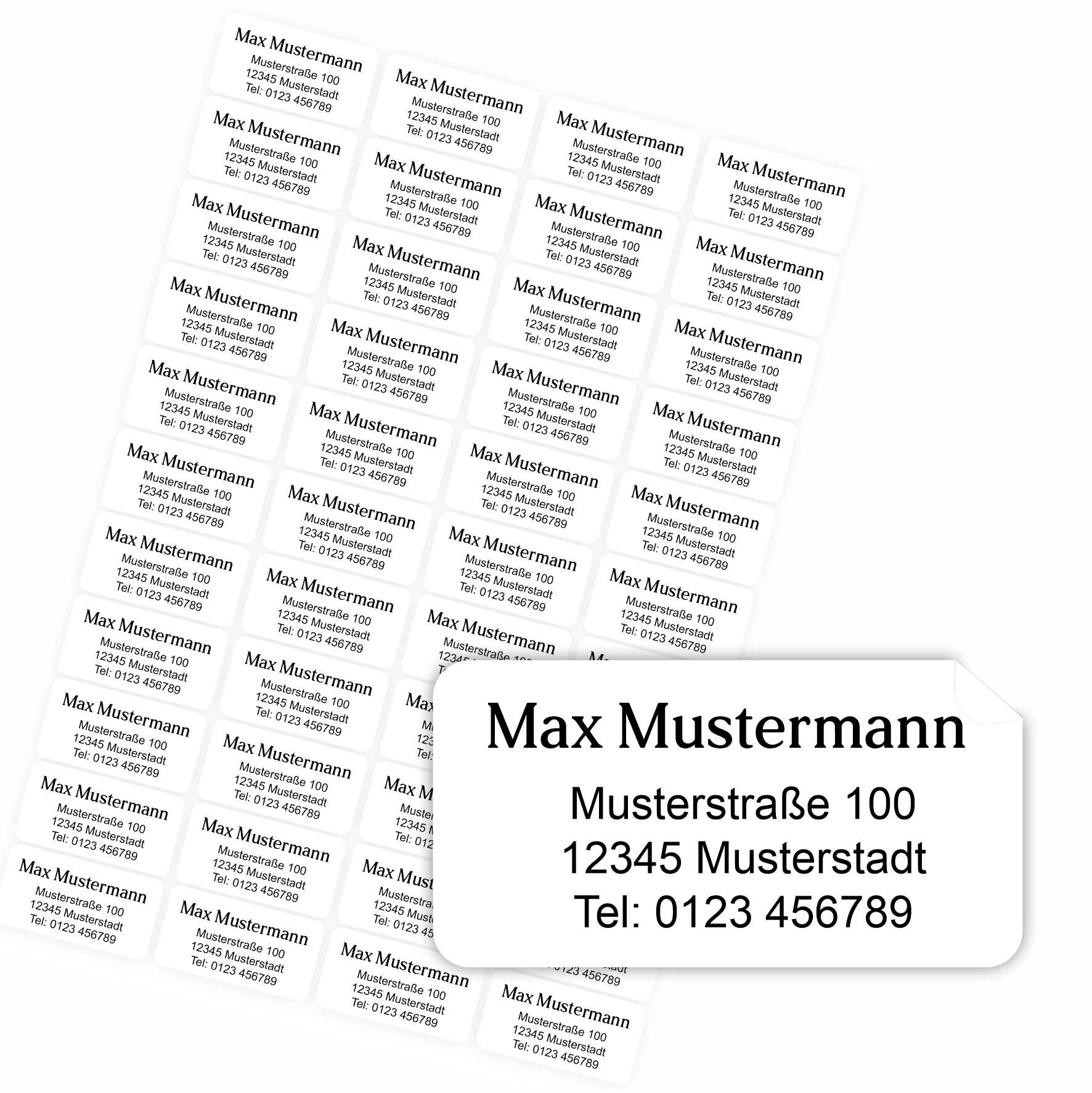 FOTOFOL Individuelle Adressaufkleber mit vielen Motiven & Farben | Kleine Adressaufkleber & Adressetiketten selbst gestalten | Adressetiketten/Adressaufkleber in höchster Qualität | Ideal für das Versenden Ihrer Briefe oder Pakete